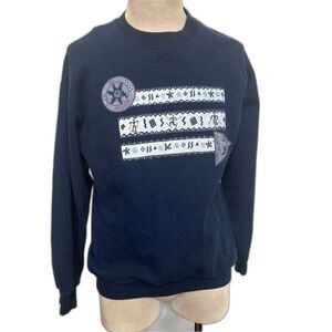 Vintage 80s Enve Wear Navy Sweatshirt Ski Apache - Eclectic Grandpa - Men Size L